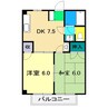 アプローズじん 2DKの間取り