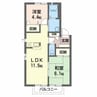 レジェンド A棟 2LDKの間取り