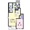 アイリス・Ⅲ 1LDKの間取り