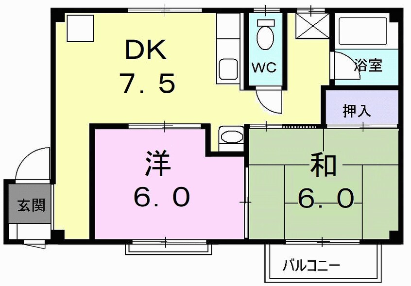 間取図 パステルハイツ坂