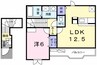 優美　Ａ 1LDKの間取り