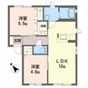 フォンターナ A棟 2LDKの間取り