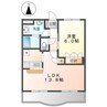 ディアベルジュⅡ 1LDKの間取り