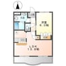 ディアベルジュⅡ 1LDKの間取り