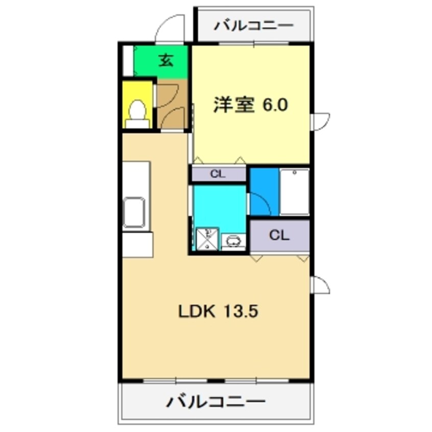 間取図 シャルマン(知寄町)