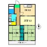 クラウン石立 Ⅰ 3DKの間取り