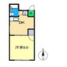 スミダハイツ 1DKの間取り