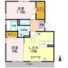 コンフォール薊 2LDKの間取り