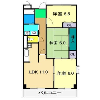 間取図 Yーウエストツイチカ