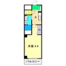 セブンシーズ城見 1Kの間取り