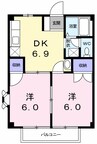 ウエスト　ハイツ 2DKの間取り