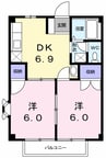 ウエスト　ハイツ 2DKの間取り