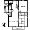 エスポワール B棟 1LDKの間取り