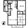 エスポワール B棟 1LDKの間取り