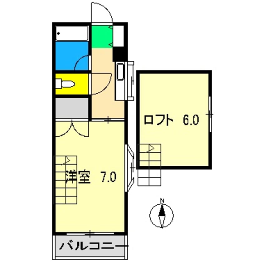 間取図 ドミール葛島