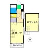 ドミール葛島 1Kの間取り