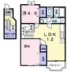 フローラル　Ⅱ 2LDKの間取り