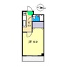 コンフォート鏡川 1Kの間取り