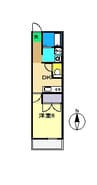 アーバンライフ元町 1DKの間取り