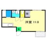 ハイツボヌール 1Rの間取り