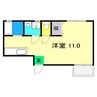 ハイツボヌール 1Rの間取り