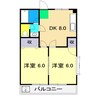 ゴールデンハイツ 2DKの間取り
