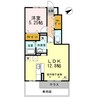 ボナール朝倉西町 1LDKの間取り