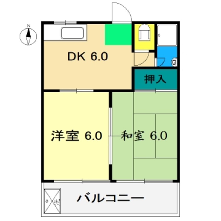 間取図 コーポ塩田の丸