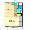 ベルメール 1DKの間取り
