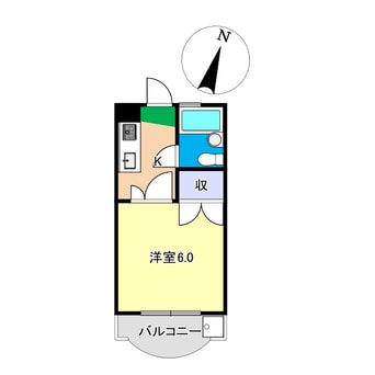 間取図 土讃線/薊野駅 徒歩1分 3階 築40年