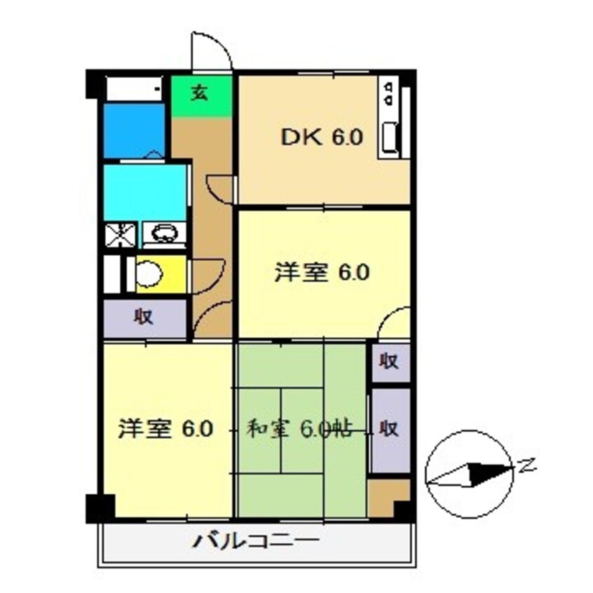 間取図 イーストハイツ(一宮)