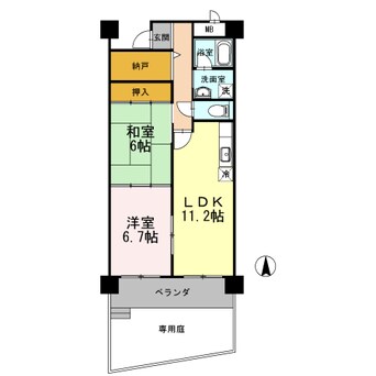 間取図 サンスカイハイツ