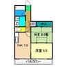 山崎ハイツ(桟橋) 2DKの間取り