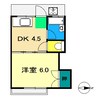 ピアコート西町 1DKの間取り