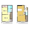 デュオ愛宕町 2LDKの間取り