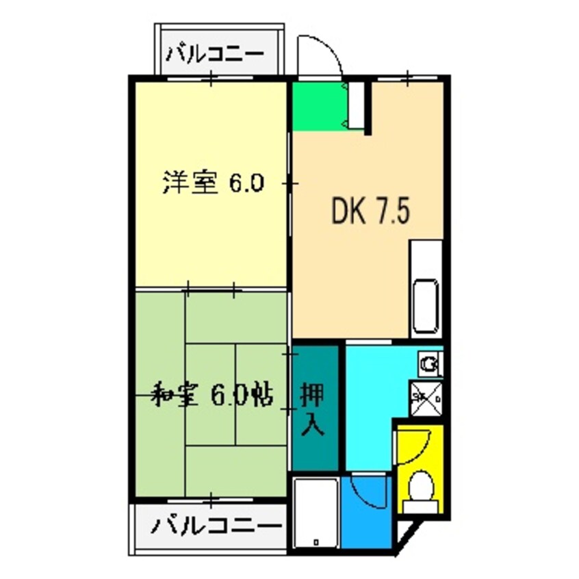 間取図 ヴィラ･アンソレイエ葛島