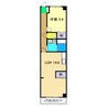 ハイブリッジ 1LDKの間取り