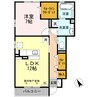 サンハイム青葉 C棟 1LDKの間取り
