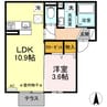 リヴェール 1LDKの間取り