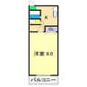 グリーングラス 1Kの間取り