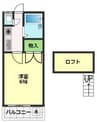 Arietta幸町 1Kの間取り