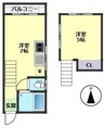 シャーロット葛島 1Rの間取り