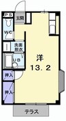 あうんハイツ 1Rの間取り