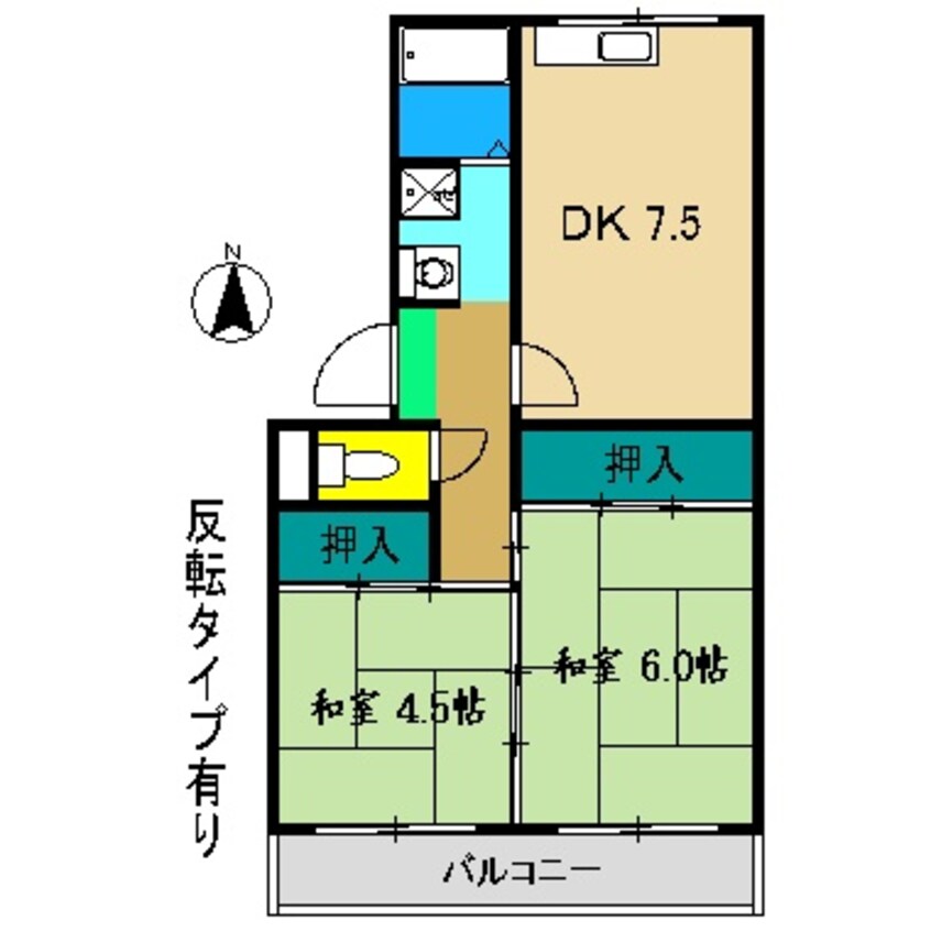 間取図 土讃線/土佐一宮駅 徒歩5分 1階 築37年