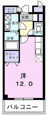 レジデンス伊勢崎 1Kの間取り