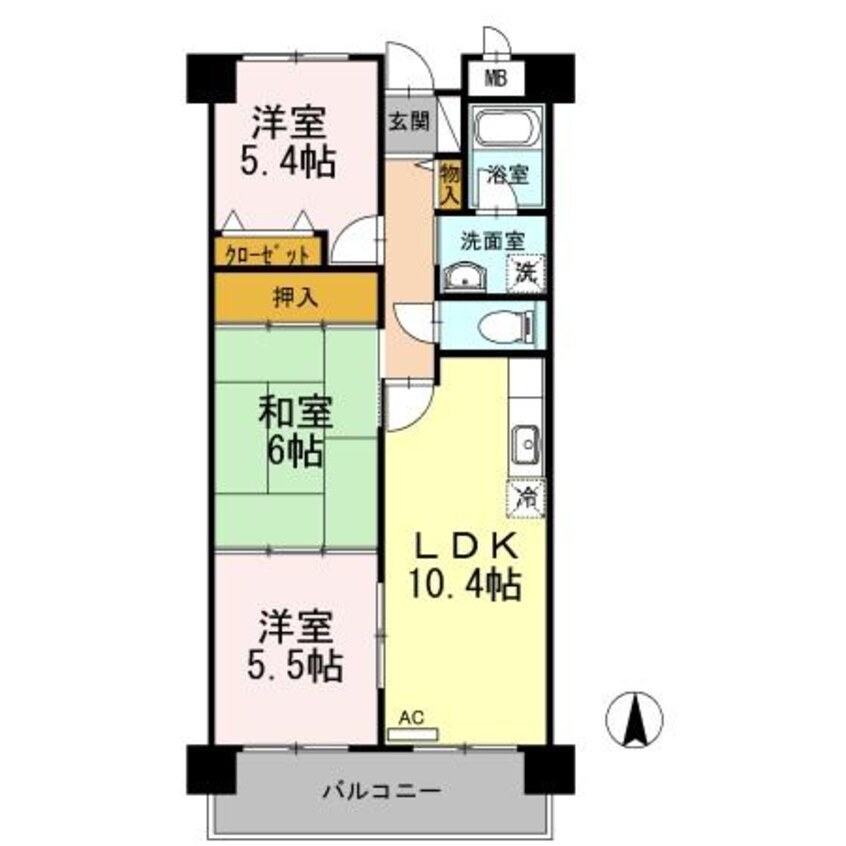 間取図 サンスカイハイツ