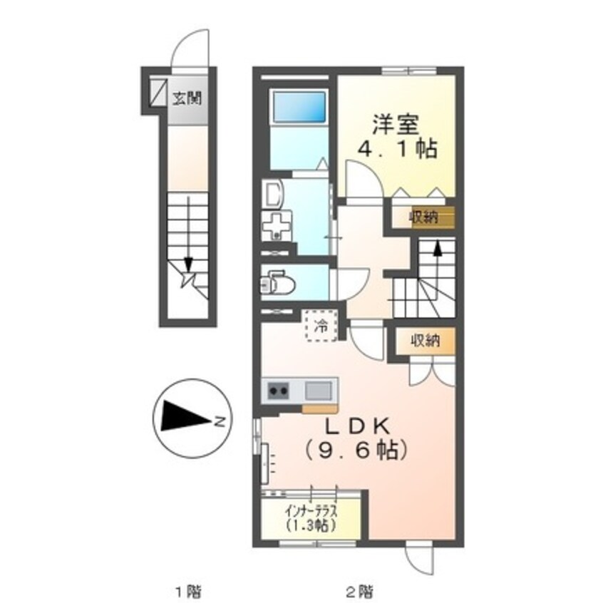 間取図 高知市電ごめん線・伊野線/朝倉駅 徒歩9分 2階 建築中