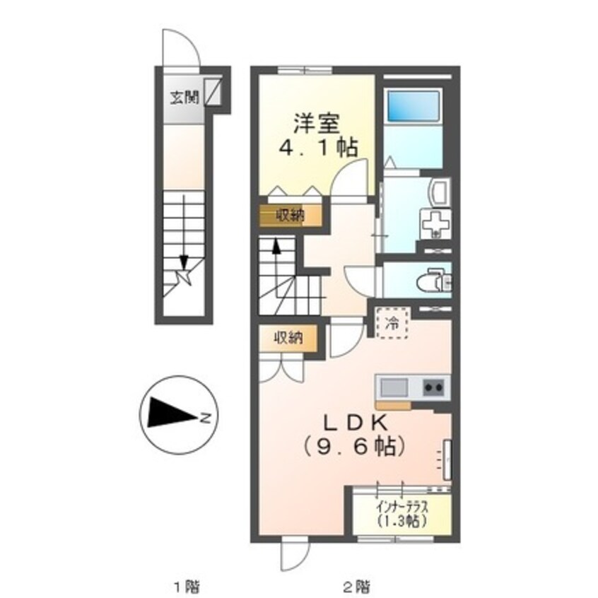 間取図 高知市電ごめん線・伊野線/朝倉駅 徒歩9分 2階 建築中