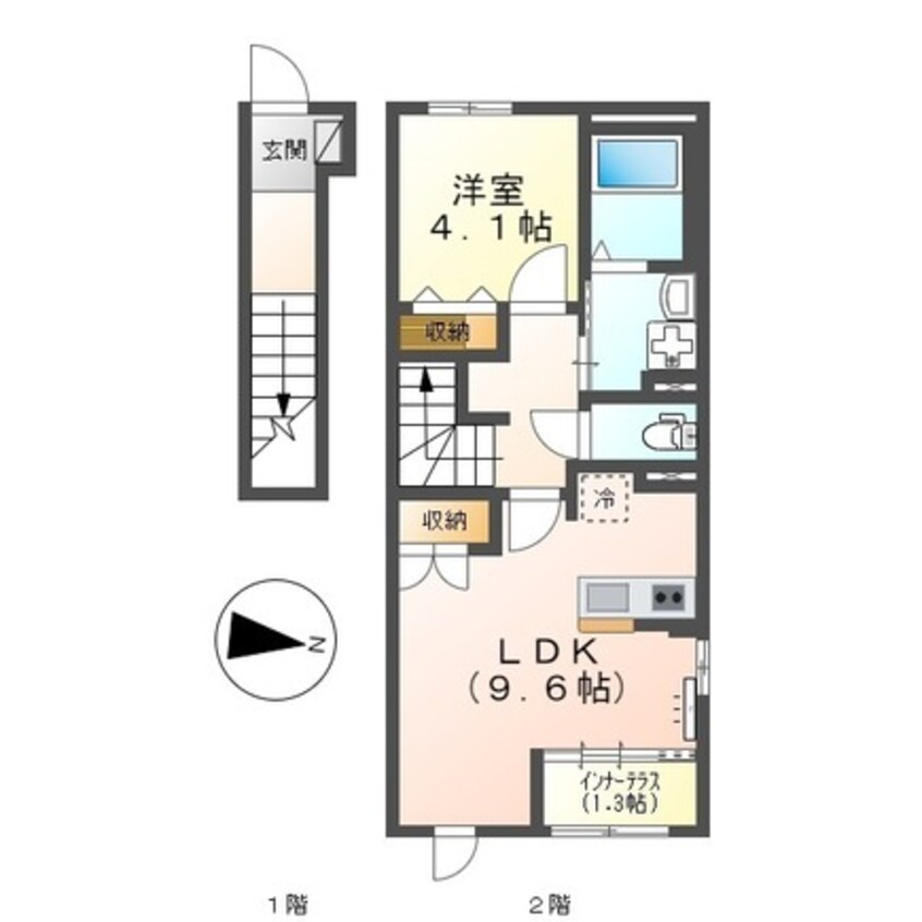 間取図 高知市電ごめん線・伊野線/朝倉駅 徒歩9分 2階 建築中