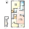 （仮）薊野中町新築アパート 2LDKの間取り